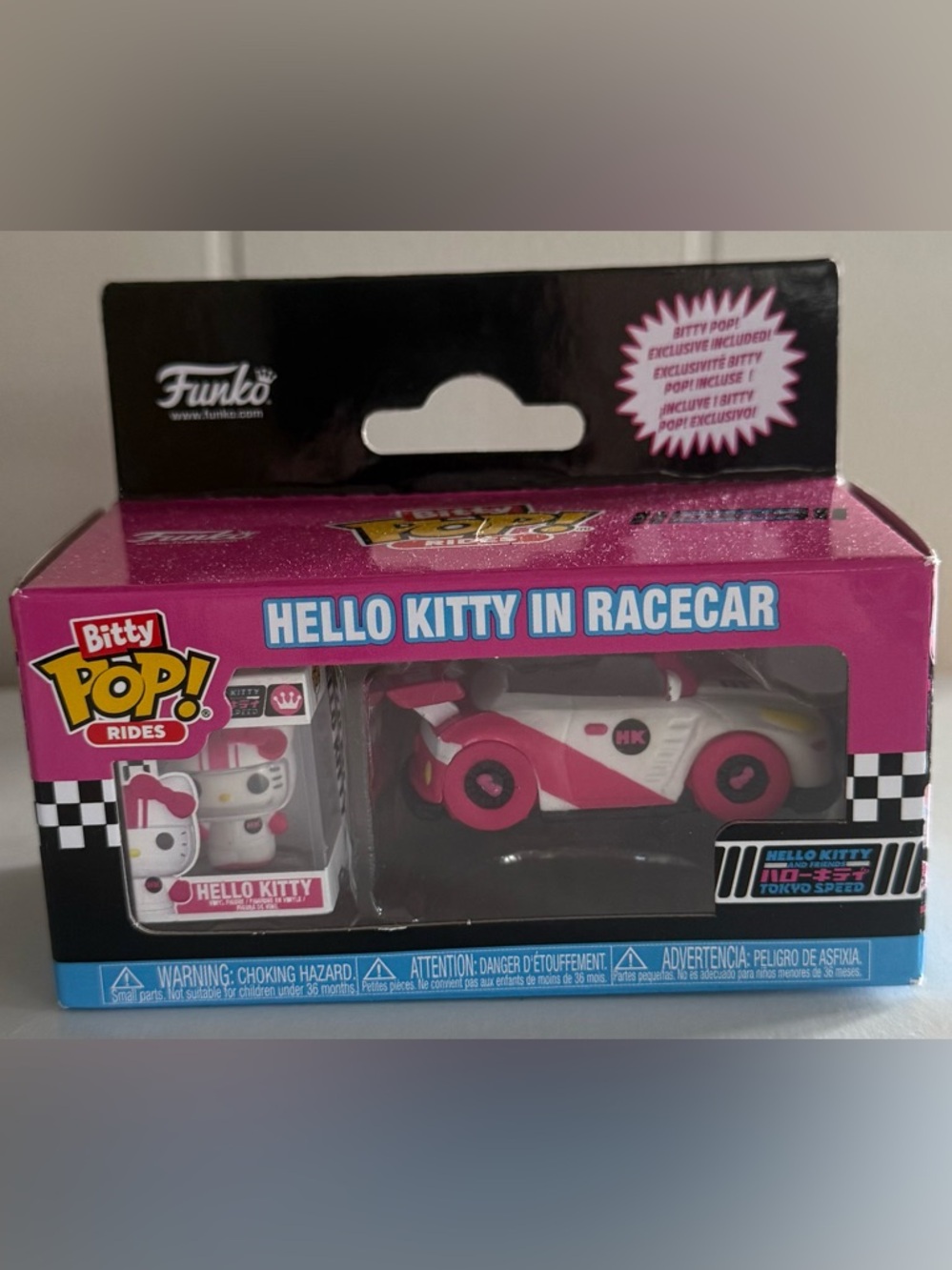 Funko Pop! Hello Kitty Racecar Playset - Pink, White and Black